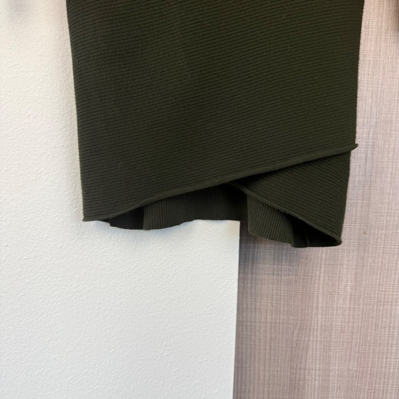 A.L.C Green Lara Ribbed Sweater Mini‎ Dress - Picture 7 of 12